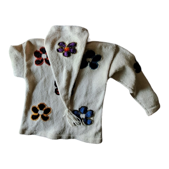 Vintage Wool Floral Knit Sweater - Picture 4 of 6